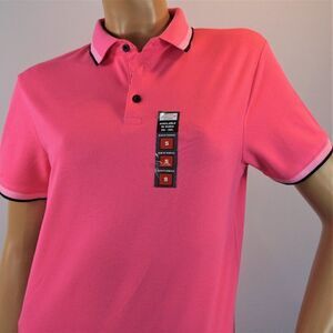 PRIMARK Women's Polo Shirt Pink Stretch OEKO - TEX Confidence In Textiles Sz S